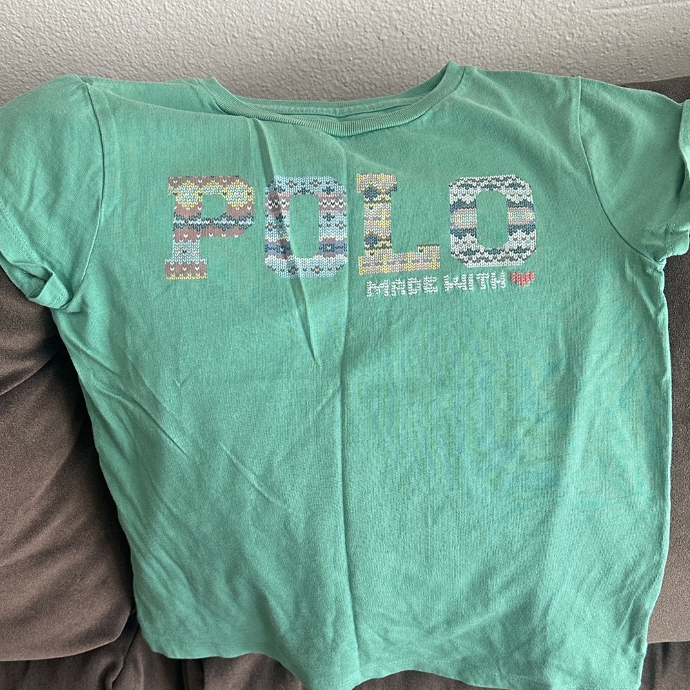 Polo by Ralph Lauren Kids Teal Graphic T-Shirt